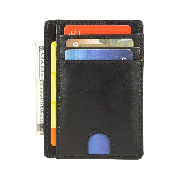 Leather Credit Card Holder for Men - Picture 2 of 15